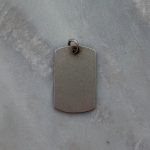 Srebrna zawieszka nieśmiertelnik srebro 925 oksydowana matowa dla niego męska prezent dla mężczyzny pod grawer personalizowana zawieszka