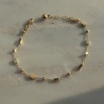 Bransoletka złota 585 14k kuleczki prostokąty delikatne elemenciki dla niej walentynki dzień kobiet diamentowane kuleczki błyszcząca delitna