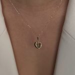 Złoty naszyjnik serduszko puzderko otwierane dla niej złoto 585 14k delikatne prezent dla niej wyraz miłości złoty naszyjnik serduszko pod grawer personalizowane delikatne minimalistyczne sekretnik