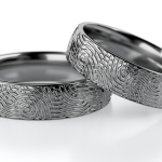 Obrączki z tantalu grafitowe nowoczesny industrialny wzór matowe nowoczesne półokrągłe designerskie alternatywa czarne złoto odporne na zarysowania trwalsze od złota najwyższa próba 999