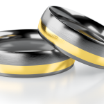 Obrączki z tantalu grafitowe matowe nowoczesne półokrągłe półpłaskie designerskie alternatywa dla czarnego złota odporne na zarysowania trwalsze od złota najwyższa próba 999 złoto 585 14 kt dwukolorowe