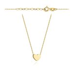 Naszyjnik złoty 585 14k serduszko pełne serce serduszko delikatny naszyjnik dla niej prezent idealny na prezent minimalistyczne serduszko