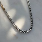 Łańcuszek srebro 925 oksydowane polerowane połysk męski ciemny dla niego gruby łańcuszek męski solidny splot pancerka kłos jodełka