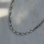 Męski łańcuszek srebro 925 srebro oksydowane polerowane błysk srebrny łańcuszek dla niego dla mężczyzny splot ankier srebrny prezent dla niego