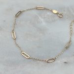 Bransoletka złota 0,585 14 karatów podłużne ogniwa celebrytkowa subtelna regulacja długości rozmiaru do charmsów wyższa wysoka próba złota