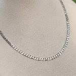 Srebrny łańcuszek rodowany pancerka klasyczny splot dla niego dla mężczyzny męski 50cm 55cm 60cm 3mm srebro 925 rodowane