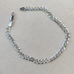 Męska bransoletka splot pancerka diamentowana srebro 925 mocny gruby splot dla niego dla mężczyzny męska prezent dla niego