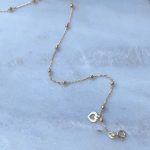 Złota bransoletka na nogę złoto 585 14k dla niej prezent dla niej wiszące serduszko serce kuleczki bransoletka na nogę z wiszącym elementem delikatna ozdobna