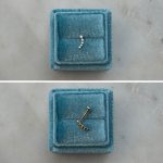 Piercing kolczyk do piercingu z cyrkoniami złoto 585 14k labret płaski tył wkręcany wygodny 0,7cm 7mm helix tragus upper lobe flat conch łuk księżyc moon