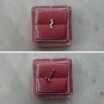 Piercing kolczyk do piercingu złoto 585 14k wkręcany 7mm wygodny labret płaski tył czterty cyrkonie z cyrkoniami błyszcący helix upper lobe flat tragus flat kolczyk ze złota