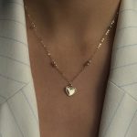 Naszyjnik złoto 585 14k serduszko serce diamentowane mieniące się efekt brokatu drobinek odbija światło piękne serce serduszko kuleczki kulki prezent dla niej wyjątkowe serce