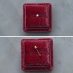 Kolczyki do piercingu wkręcany labret kulka na tyle złoto 585 14k cyrkonia mała cyrkonia złoto wysoka próba klasyczny minimalistyczny