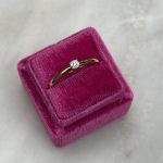 Pierścionek zaręczynowy złoto 585 14k diament 0,01ct klasyczny minimalistyczny pierścionek na zaręczyny dla niej klasyka