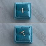 Kolczyk do piercingu labret wysadzany cyrkoniami z kamieniami płaski tył wkręcany złoto 585 14k podłuzny do helixa złoty kolczyki labret upper lobe conch