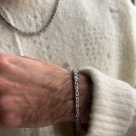 Bransoletka srebrna rodowana splot królewski bizantyjski srebro 925 gruby mocny splot bransoletka dla niego męska dla mężczyzny