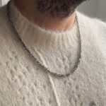 Łańcuszek męski splot królewski bizantyjski srebro rodowane srebro 925 łańcuch męski prezent dla niego dla niego 55cm gruby mocny splot dla niego mężczyzny męski