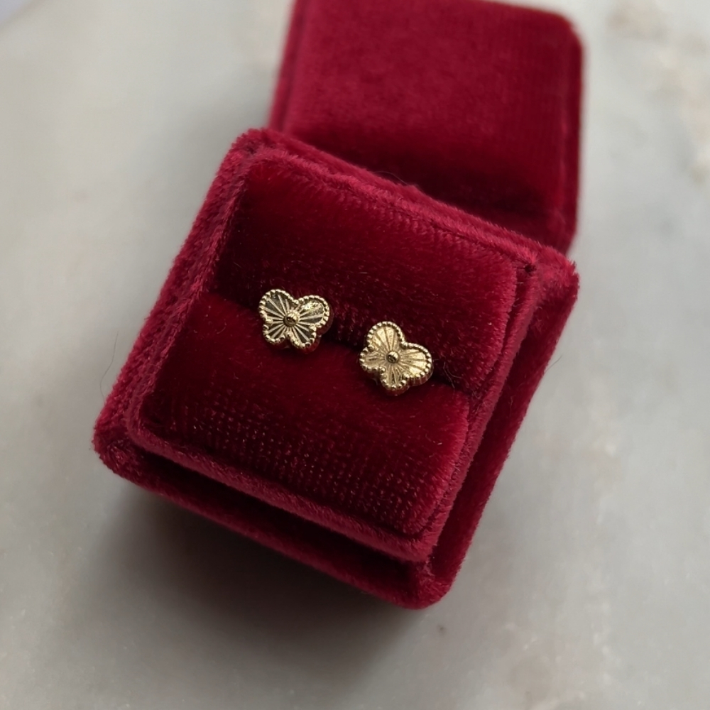 Złote kolczyki motylki dla niej złoto 585 14k dla dziewczynki dla dziecka wkrętki na zatyczkę na sztyft małe motyle urocze delikatne kolczyki na prezent na komunię na chrzest