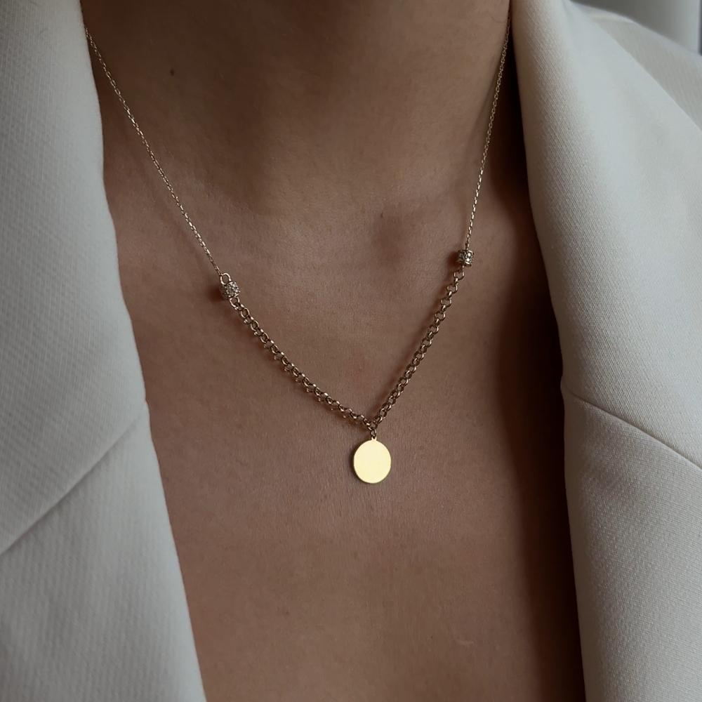 Naszyjnik złoty z monetką - obrazek 6