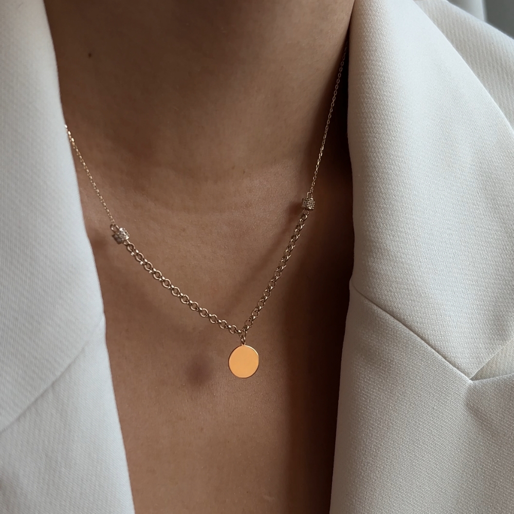 Naszyjnik złoty z monetką - obrazek 3