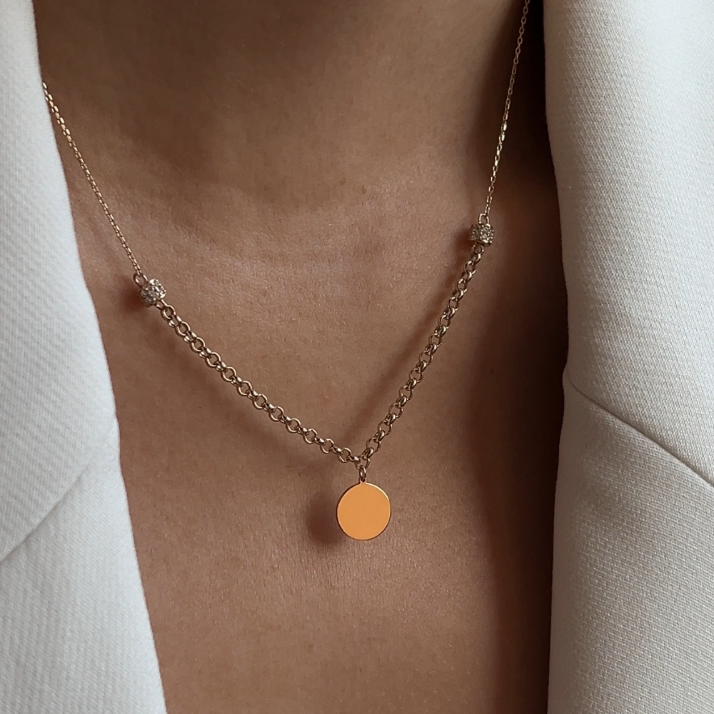 Naszyjnik złoty z monetką - obrazek 7