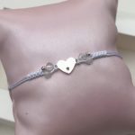 Bransoletka na białym sznureczku dla niej dla dziewczynki komunijnej pod grawer srebro 925 kamienie naturalne kamienie księżycowe upominek prezent komunijny