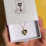 Komplet łańcuszek złoto próby 375 9kt medalik serduszko diamentowane błyszczące Matka Boska Częstochowska łańcuszek ankier długość 45cm dla dziewczynki komunijnej dla dziecka komunijnego piękny komplecik na Komunię Świętą