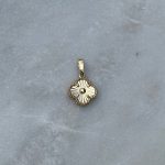 Zawieszka złota koniczynka koniczyna marokańska luksusowa złoto 585 14kt diamentowana cała złota błyszcząca najmodniejsza zawieszka do łańcuszka