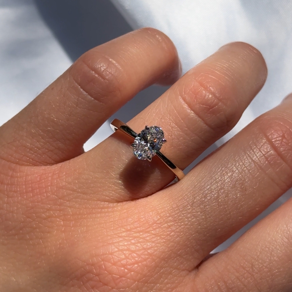 Pierścionek złoty z diamentem 1,00 ct owal No. 05 - obrazek 22