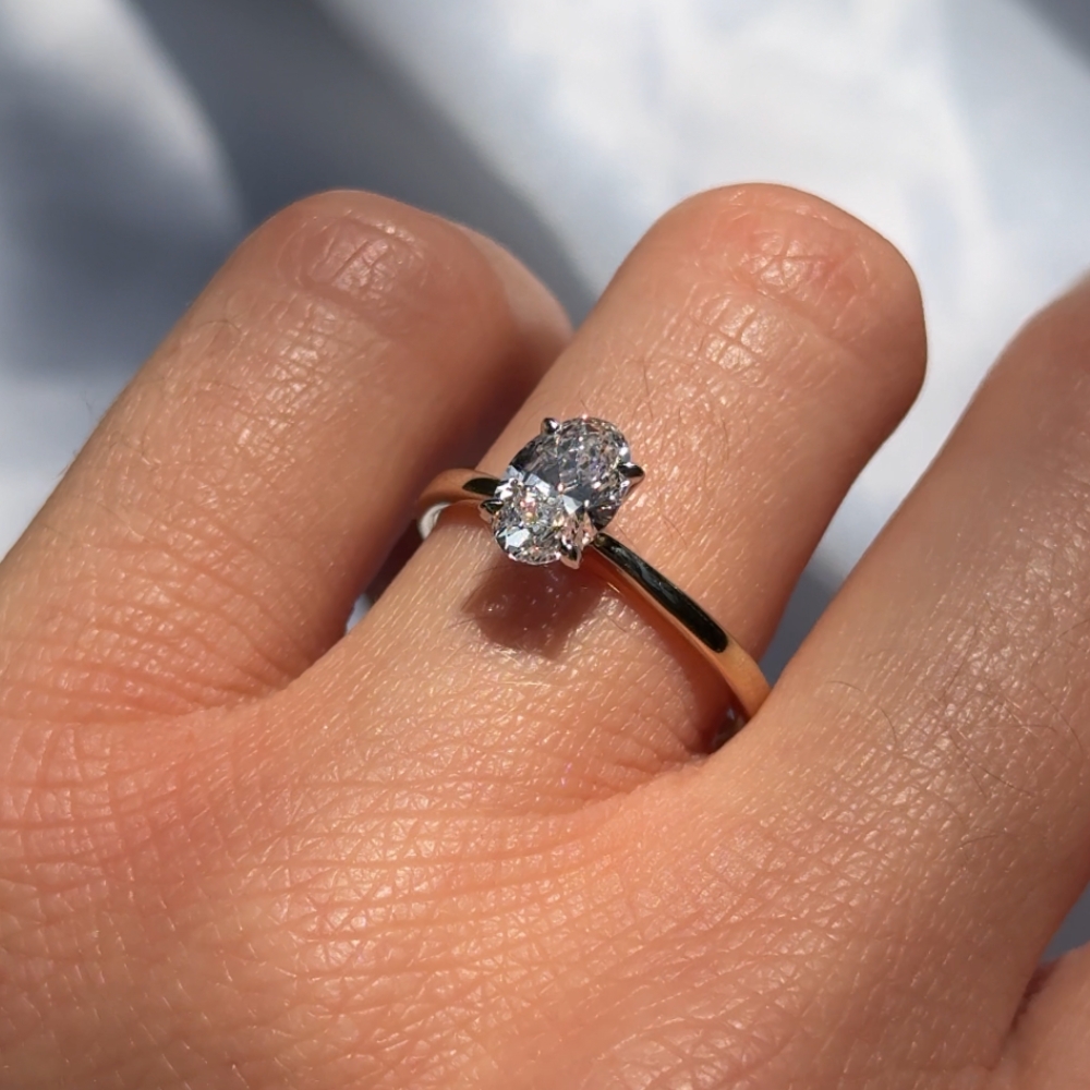 Pierścionek złoty z diamentem 1,00 ct owal No. 05 - obrazek 20
