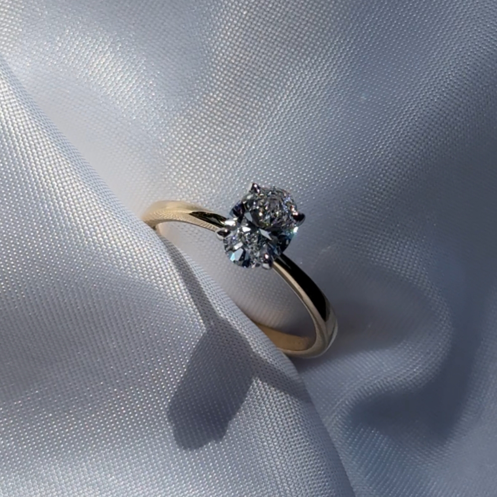 Pierścionek złoty z diamentem 1,00 ct owal No. 05 - obrazek 19