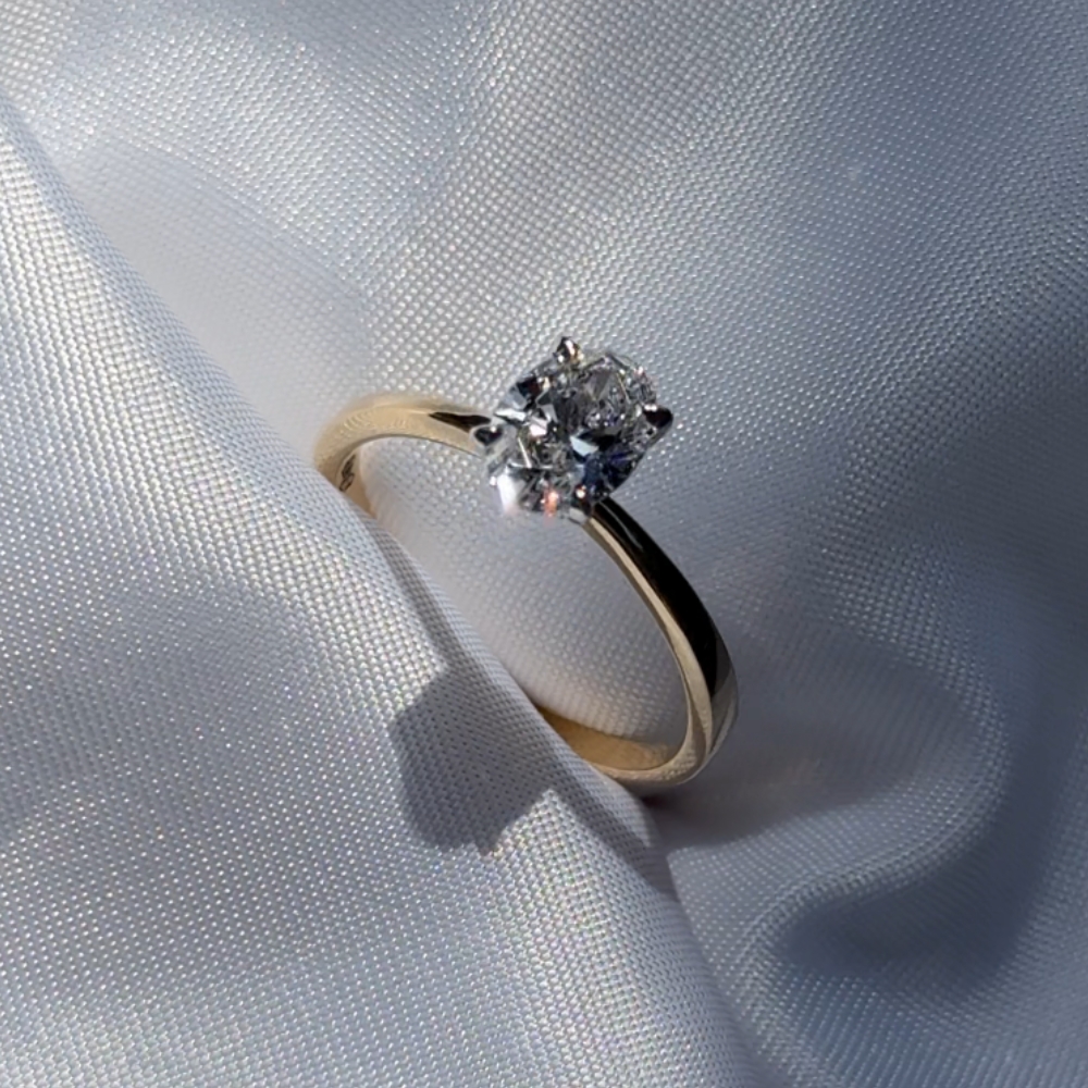 Pierścionek złoty z diamentem 1,00 ct owal No. 05 - obrazek 17