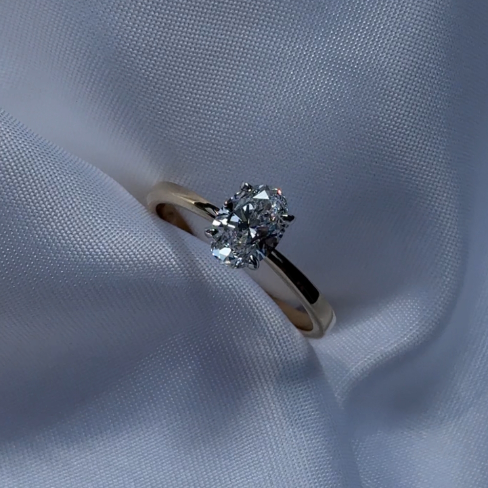 Pierścionek złoty z diamentem 1,00 ct owal No. 05 - obrazek 16