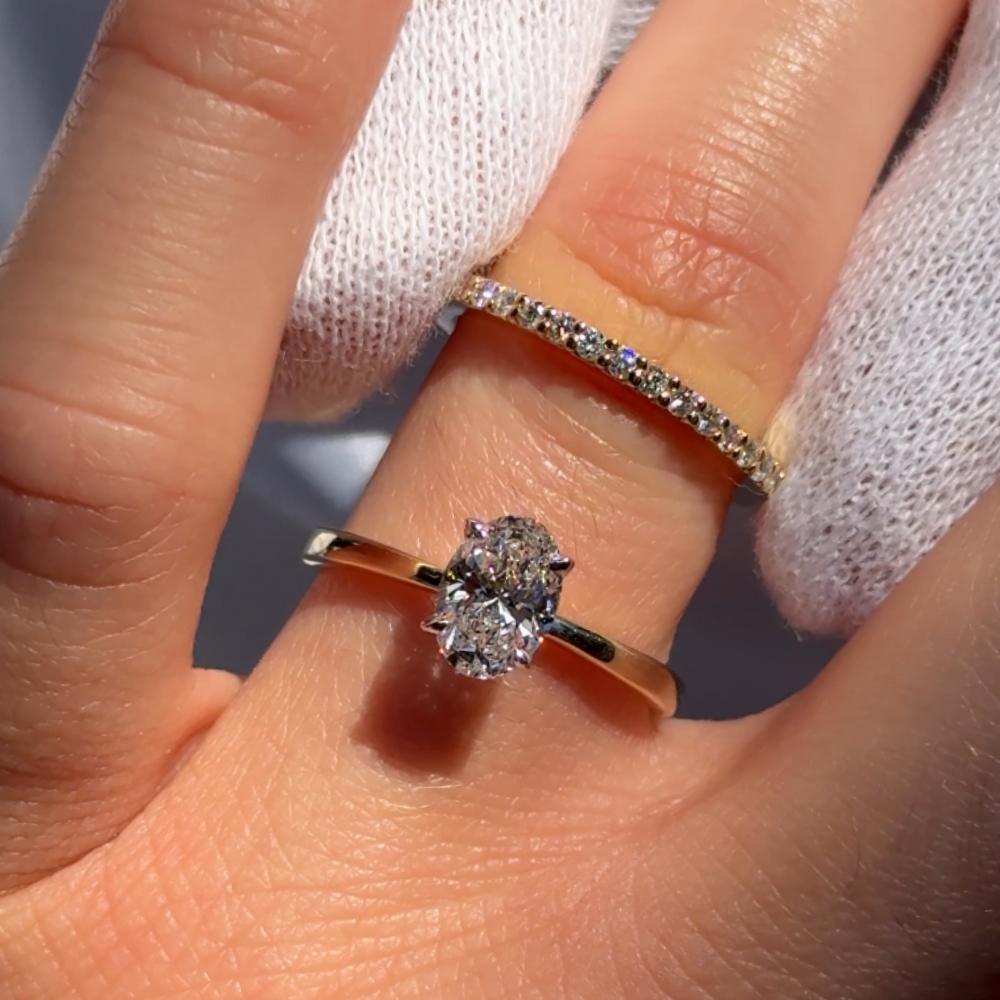 Pierścionek złoty z diamentem 1,00 ct owal No. 05 - obrazek 5