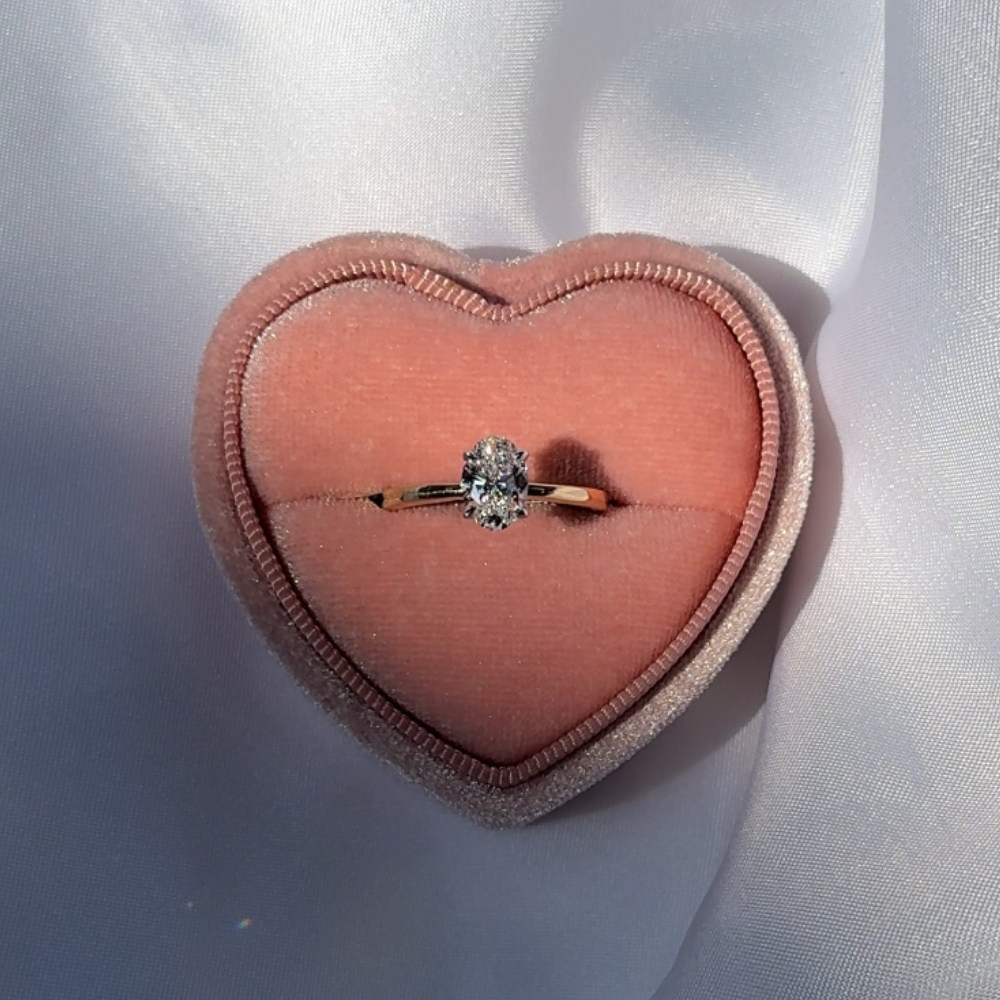 Pierścionek złoty z diamentem 1,00 ct owal No. 05 - obrazek 4