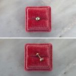 Kolczyk do piercingu serce złoto próby 0,375 9kt piercing płaski tył zakręcane wygodne zapięcie piercing serce diamentowane 6mm 7mm długość labret