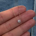 Naszyjnik z diamentem laboratoryjnym 0,29ct złoto 585 14kt GH SI jednokamieniowy jeden kamień diamencik błyszczący delikatny subtelny jeden diament naszyjnik z diamentem lab grown diamond