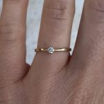 Pierścionek zaręczynowy z diamentem złoto 585 14kt 0,10ct złoto próby 0,375 9kt jednokamieniowy pierścionek zaręczynowy do 1200zł diament laboratoryjny lab grown diamond